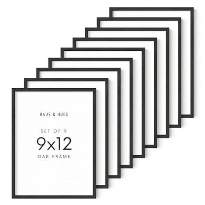 Standalone Black Oak Frame Set of 9