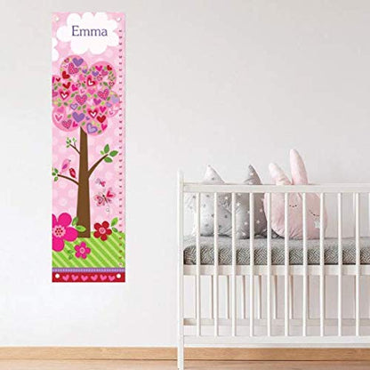 Personalized Growth Chart for Kids, Floral Pink - I See Me!