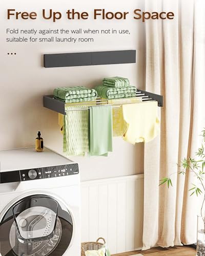 Wall Mounted Clothes Drying Rack 40"
