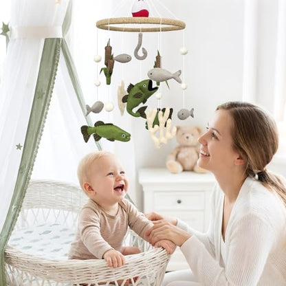 Baby Mobile for Crib Fishing Crib Mobile for Boys Baby Shower Gift