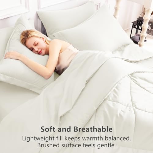 Queen Comforter Set with Sheets Ivory