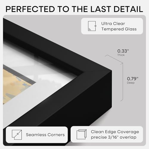12x36 Black Picture Frame (3 Count)