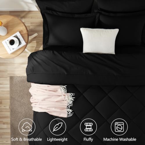 Oversized Queen Comforter Set Black