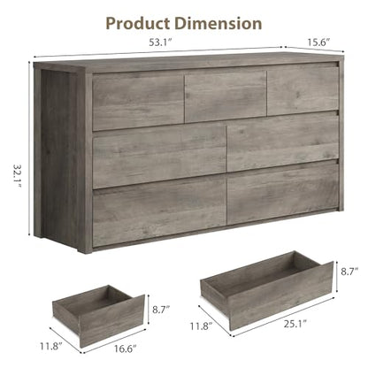 7 Drawer Dresser for Bedroom