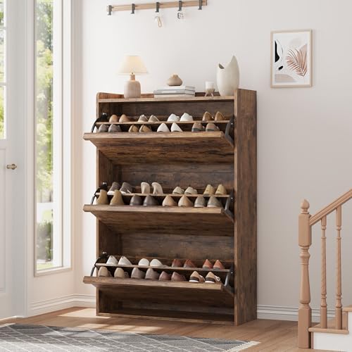 Shoe Cabinet with 3 Flip Drawers