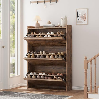 Shoe Cabinet with 3 Flip Drawers