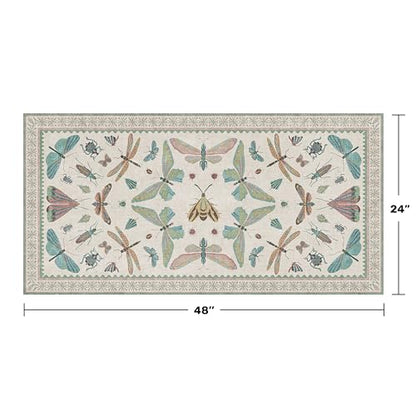 Mint Green Washable Bathroom Rug (8 Sq Ft)