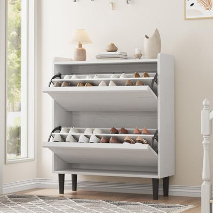 Shoe Cabinet with 2 Flip Drawers