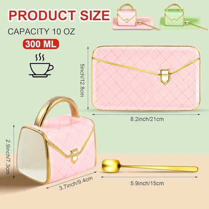 2 Set Coffee Mug Elegant Handbag Shaped Cup (2 Count)