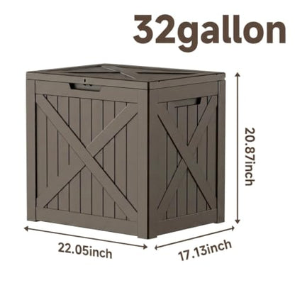 32 Gallon Waterproof Resin Storage Deck Box