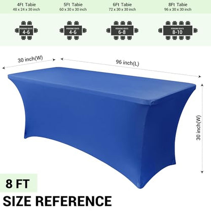 8ft Stretch Spandex Table Cover (2 Count)