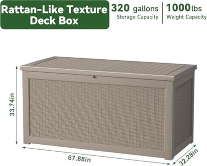 320 Gallon Resin Deck Box
