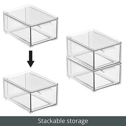 Plastic Bathroom Organizer Bin w (4 Count)