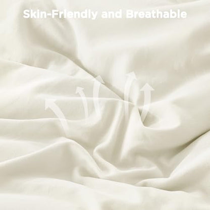 Ivory Ruffle Comforter Set Queen Size