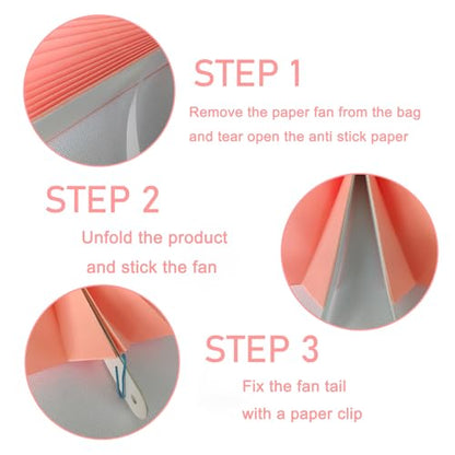 Pink Party Decorations Pink Hanging Paper Round Fans Bulk 16inch DIY