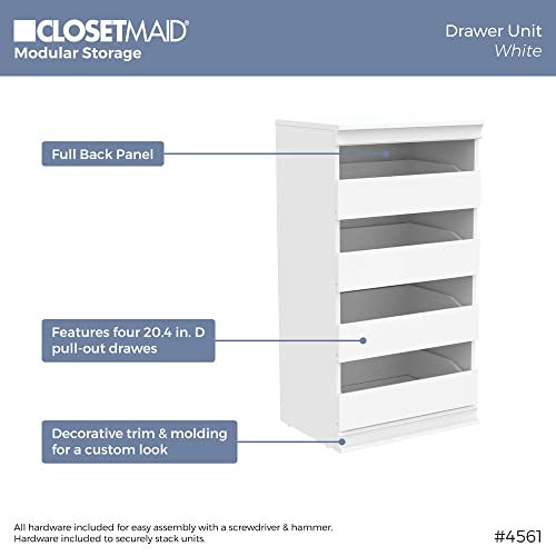 Modular Storage Unit with 4 Drawers