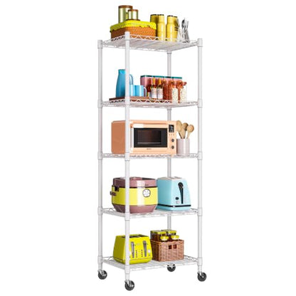 5 Wire Shelving Metal Storage Rack Adjustable Shelves