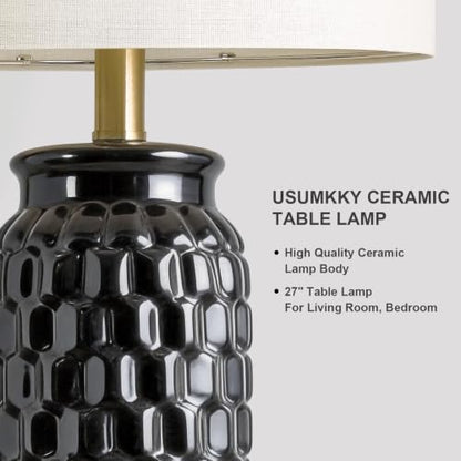 27" Ceramic Table Lamps Set of 2 (2 Count)