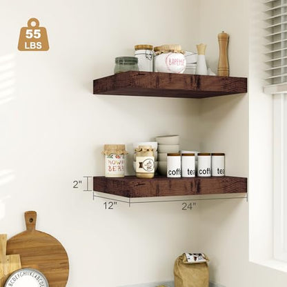 Bathroom 12'' Deep Floating Shelves for Wall