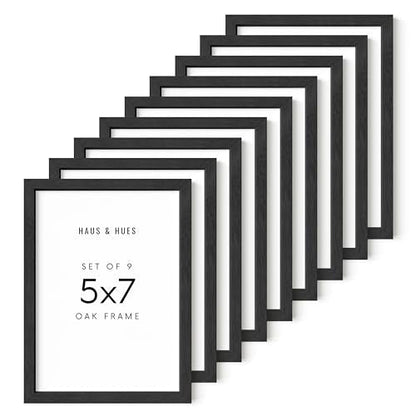 Black 5x7 Picture Frame Set of 9 (9 Count)