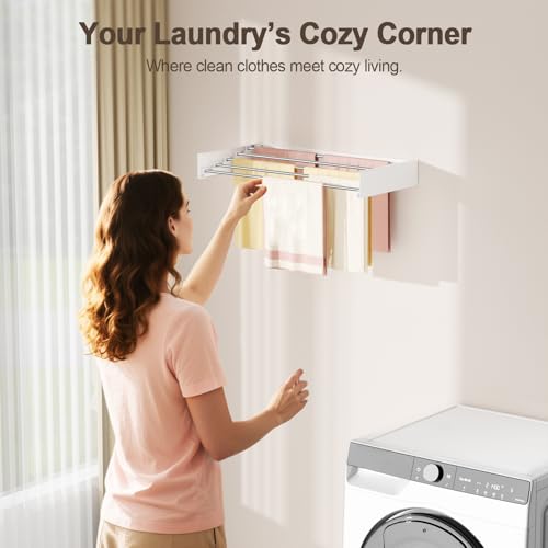 Wall Mounted Clothes Drying Rack Folding Indoor