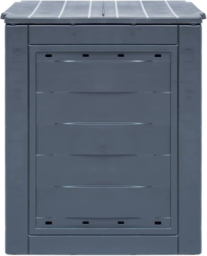 Compost Bin | Garden Composter Bin | Outdoor Composting Box for Backyard Yard Patio Outside | Gray Plastic 23.6" x 23.6" x 28.7" 68.7 Gallon by GeoHome