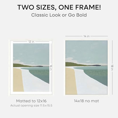 14x18 White Oak Picture Frame