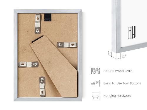 5x7 Silver Metal Picture Frames (6 Count)
