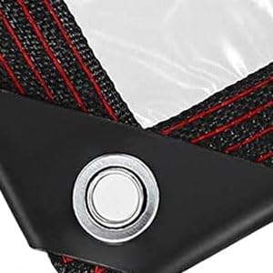 Clear Tarps Heavy Duty Waterproof - with Grommets Small Tarp, 4x8ft Clear Vinyl Patio Enclosure Tarpaulin for Porch Cover Chicken Coop Covers for Winter Transparent Lonas