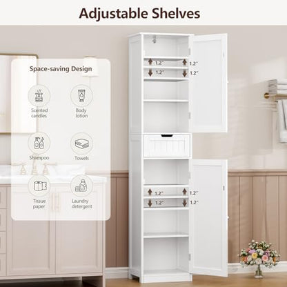 66.9" Tall Bathroom Cabinet