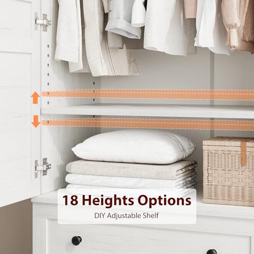 Armoire Wardrobe Closet with 2 Drawers