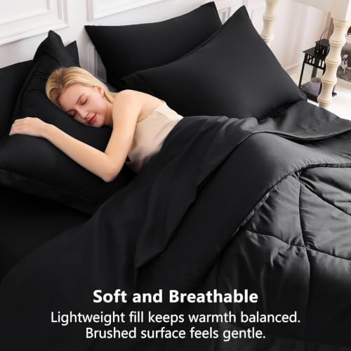 Oversized Queen Comforter Set Black