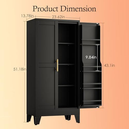 Black Kitchen Pantry Storage Cabinet