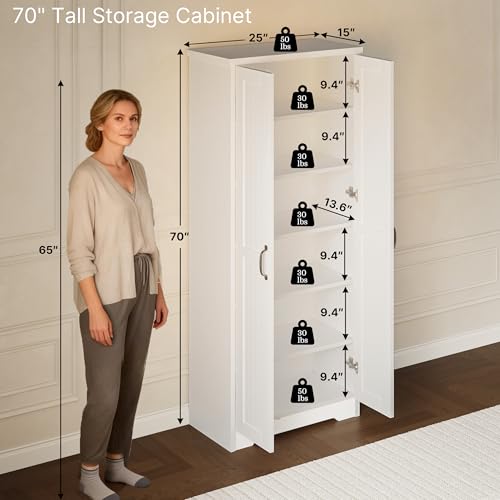 70" Tall Storage Cabinet