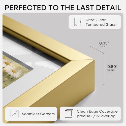 8.5x11 Gold Picture Frame
