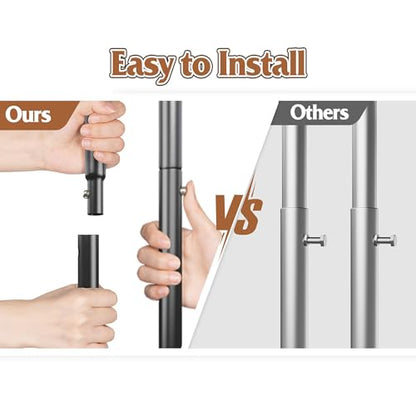 Clothing Rack 650LBS Heavy Duty Collapsible Double Rods Shelves