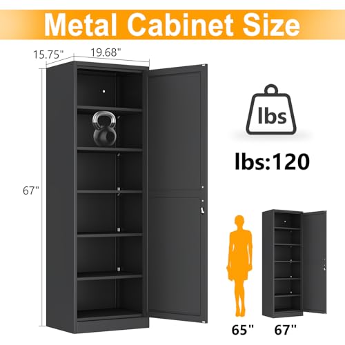 Metal Locker Tall Narrow Storage Cabinet