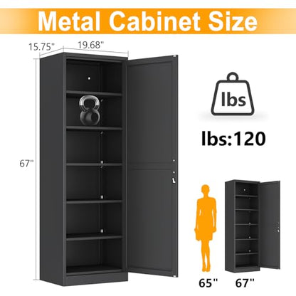 Metal Locker Tall Narrow Storage Cabinet