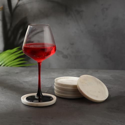 Marble Coasters Set of 6 with Raised Edges (25 Count)