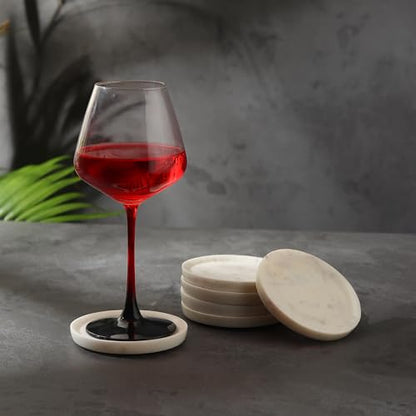 Marble Coasters Set of 6 with Raised Edges (25 Count)