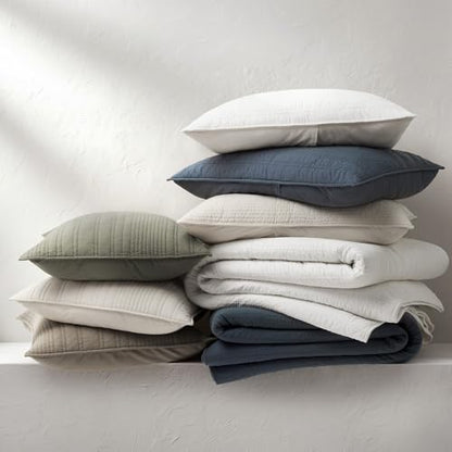 HOME 100% Cotton Modern Lines Quilt Set Queen Size