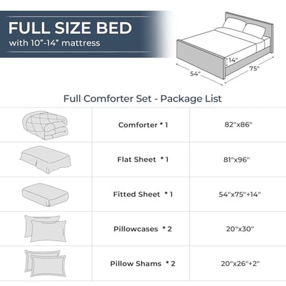 7 Piece Full Comforter Set