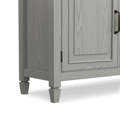Connaught 40" Wide Solid Wood Cabinet in Fog Grey