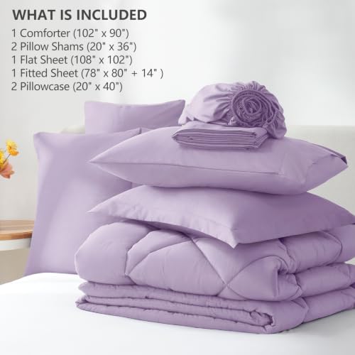 King Size Comforter Set Lavender