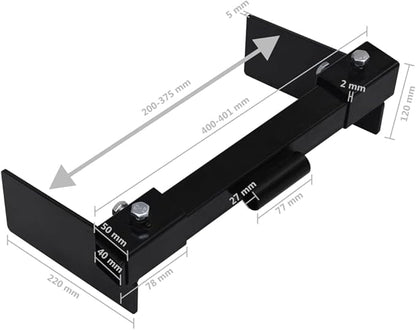 Snow Plow Adapter for Lawn Mower Black Black (3.4KG/7.48LB) Outdoor Power Equipment Accessories-Lawn Mower Accessories