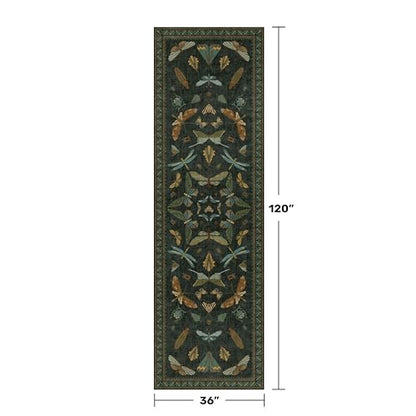 Dark Green 3x10 Extra Long Runner Rugs for Hallways (30 Sq Ft)