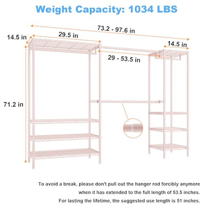 E11 Heavy Duty Closet Garment Rack