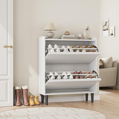 Shoe Cabinet with 2 Flip Drawers