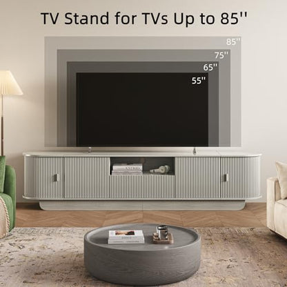 86.6'' Fluted TV Stand for 55