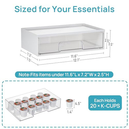 White Stackable Storage Drawers (2 Count)
